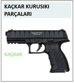 KAÇKAR KURUSIKI PARÇALARI